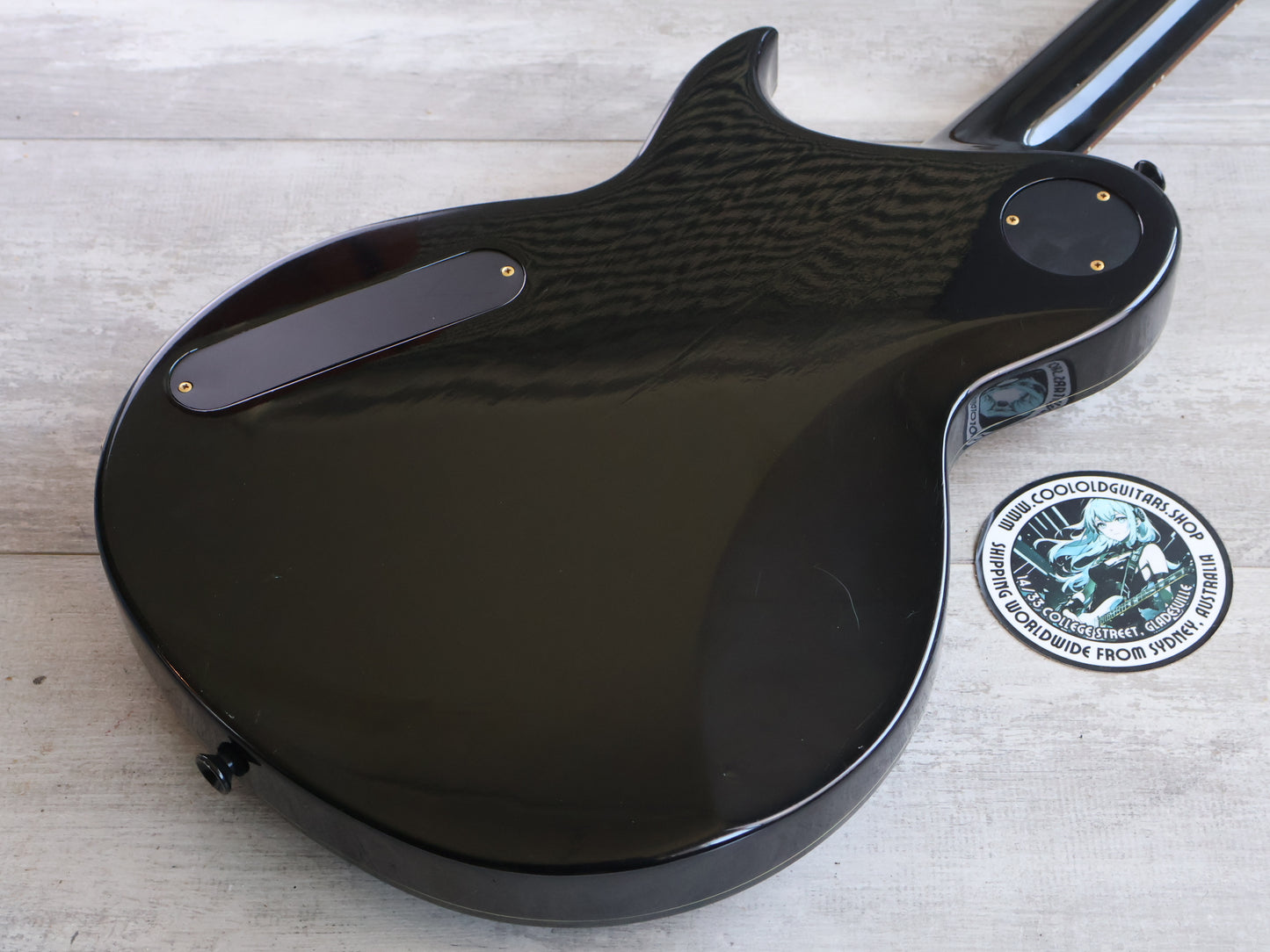 2007 Aria Pro II Japan Super Grade Series PE Single Cutaway (Black & Gold)