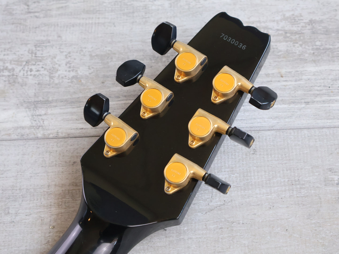 2007 Aria Pro II Japan Super Grade Series PE Single Cutaway (Black & Gold)