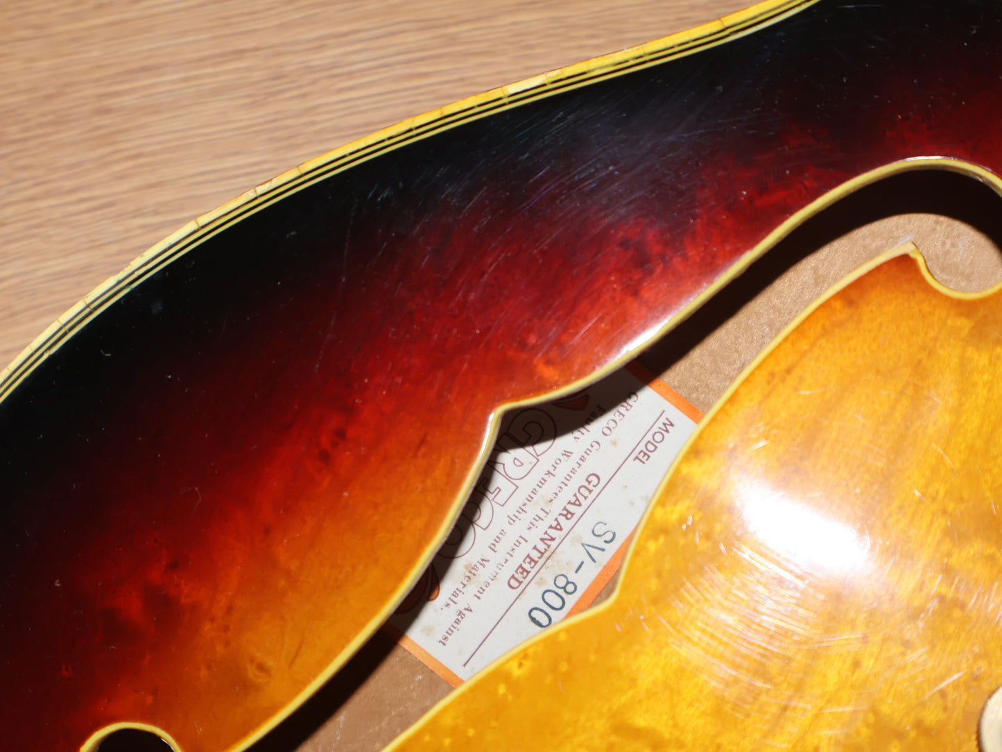 1981 Greco Japan SV-600 Semi Hollowbody (Brown Sunburst)