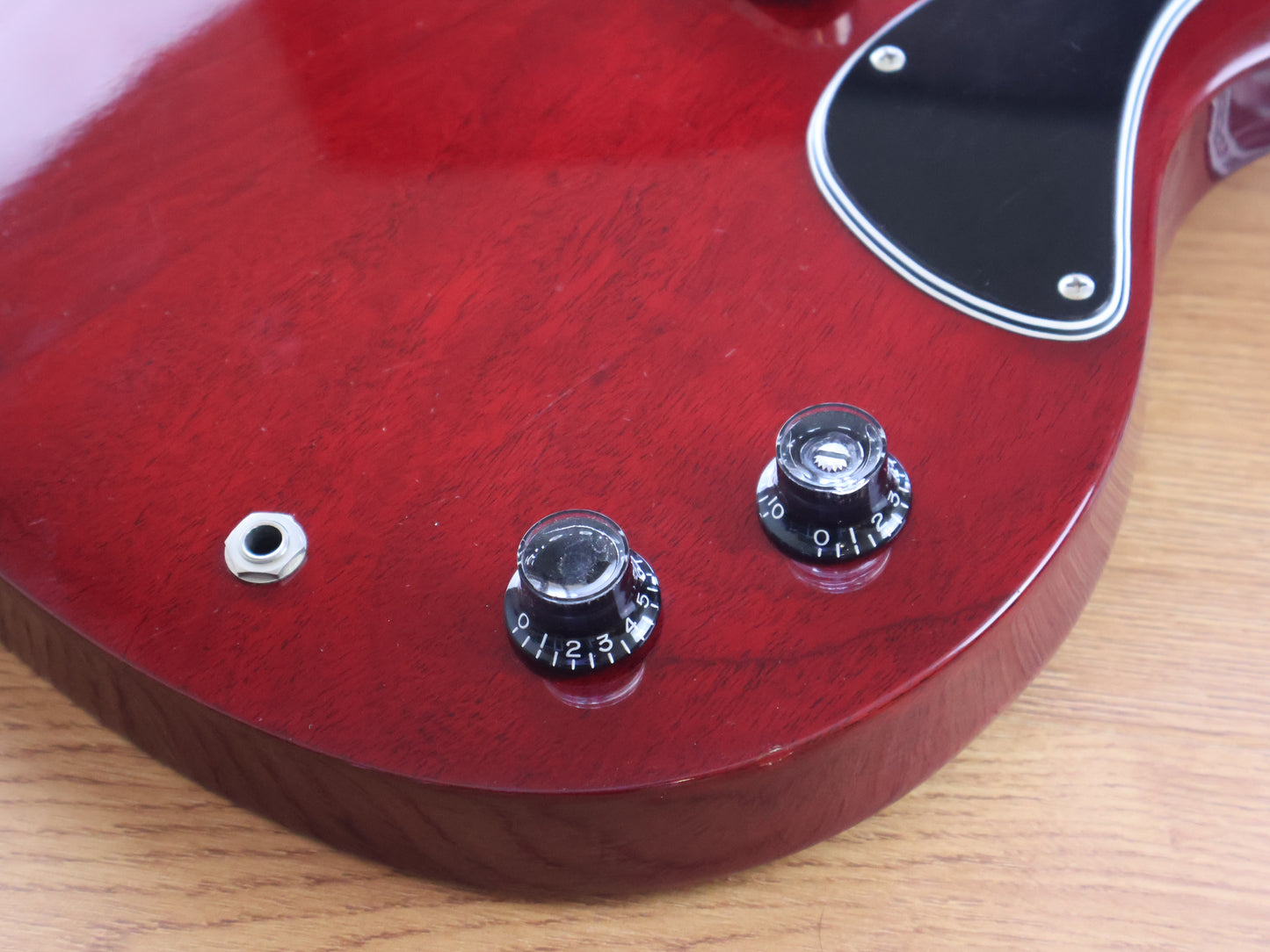 1986 Burny Japan SG-55 SG Junior Double Cutaway w/P90 (Cherry Red)