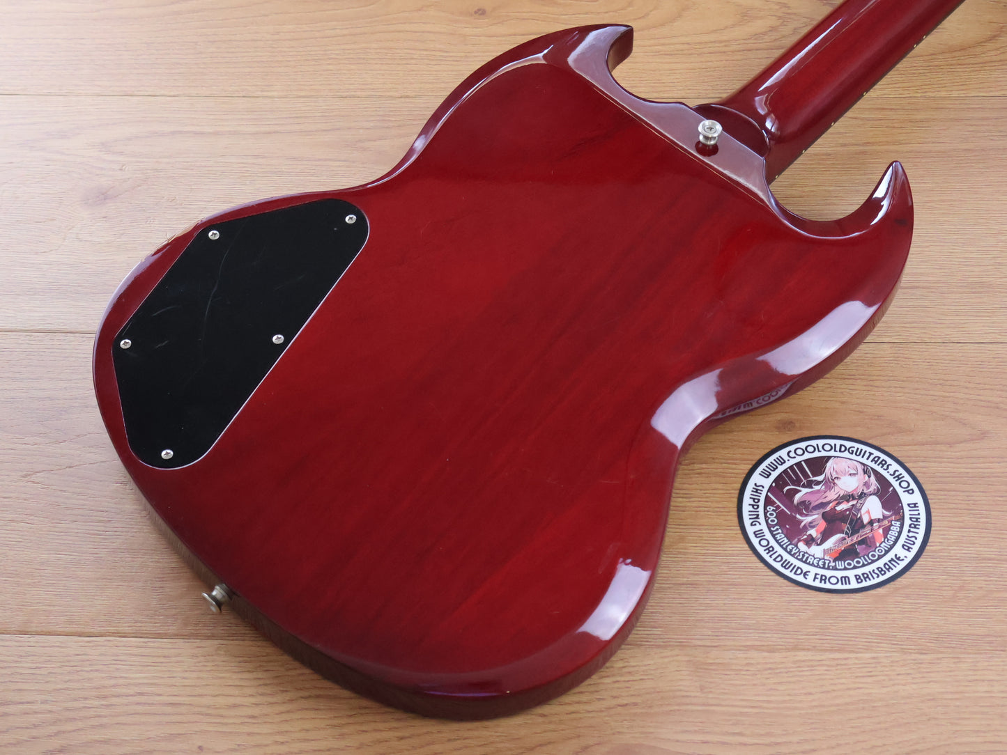 1986 Burny Japan SG-55 SG Junior Double Cutaway w/P90 (Cherry Red)