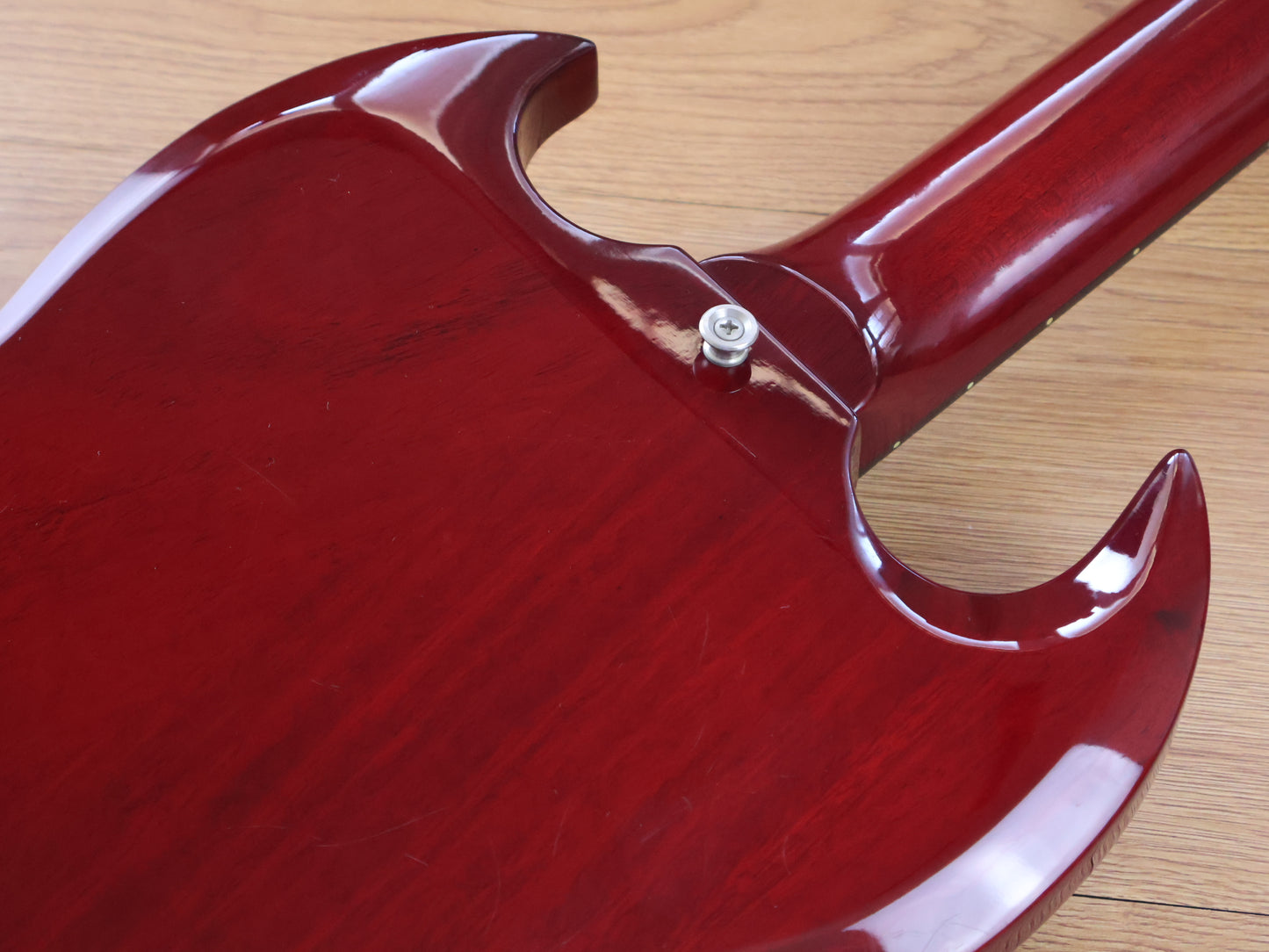 1986 Burny Japan SG-55 SG Junior Double Cutaway w/P90 (Cherry Red)