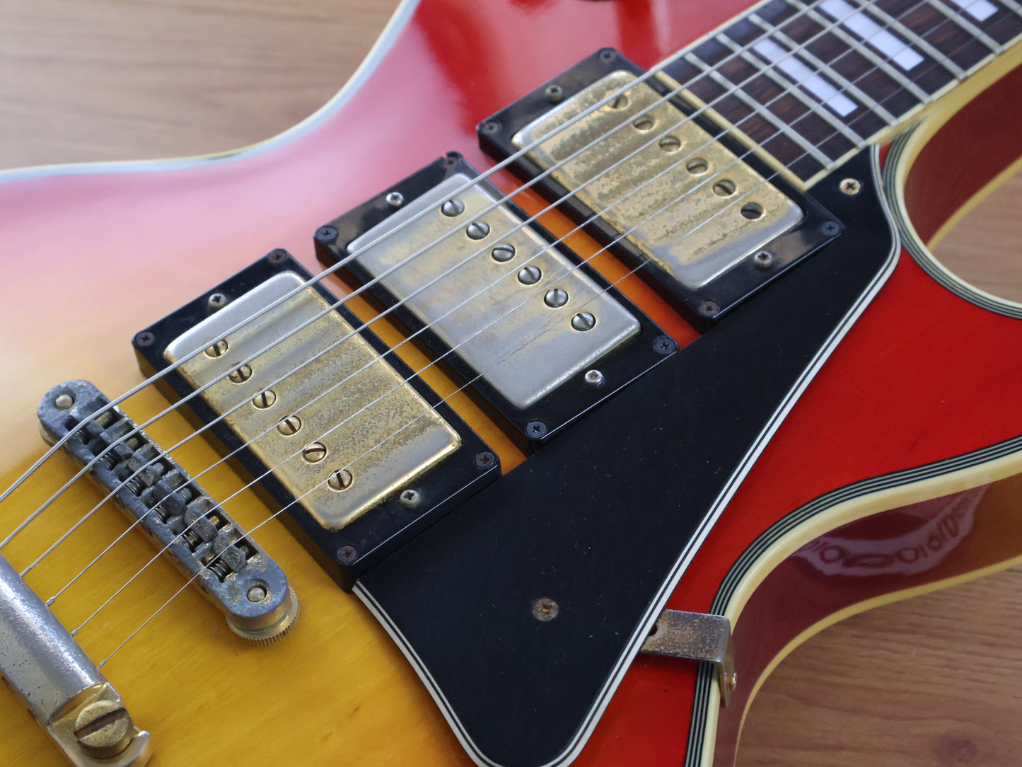 1978 Greco Japan EG-500C Triple Humbucker Les Paul Custom (Cherry Sunburst)