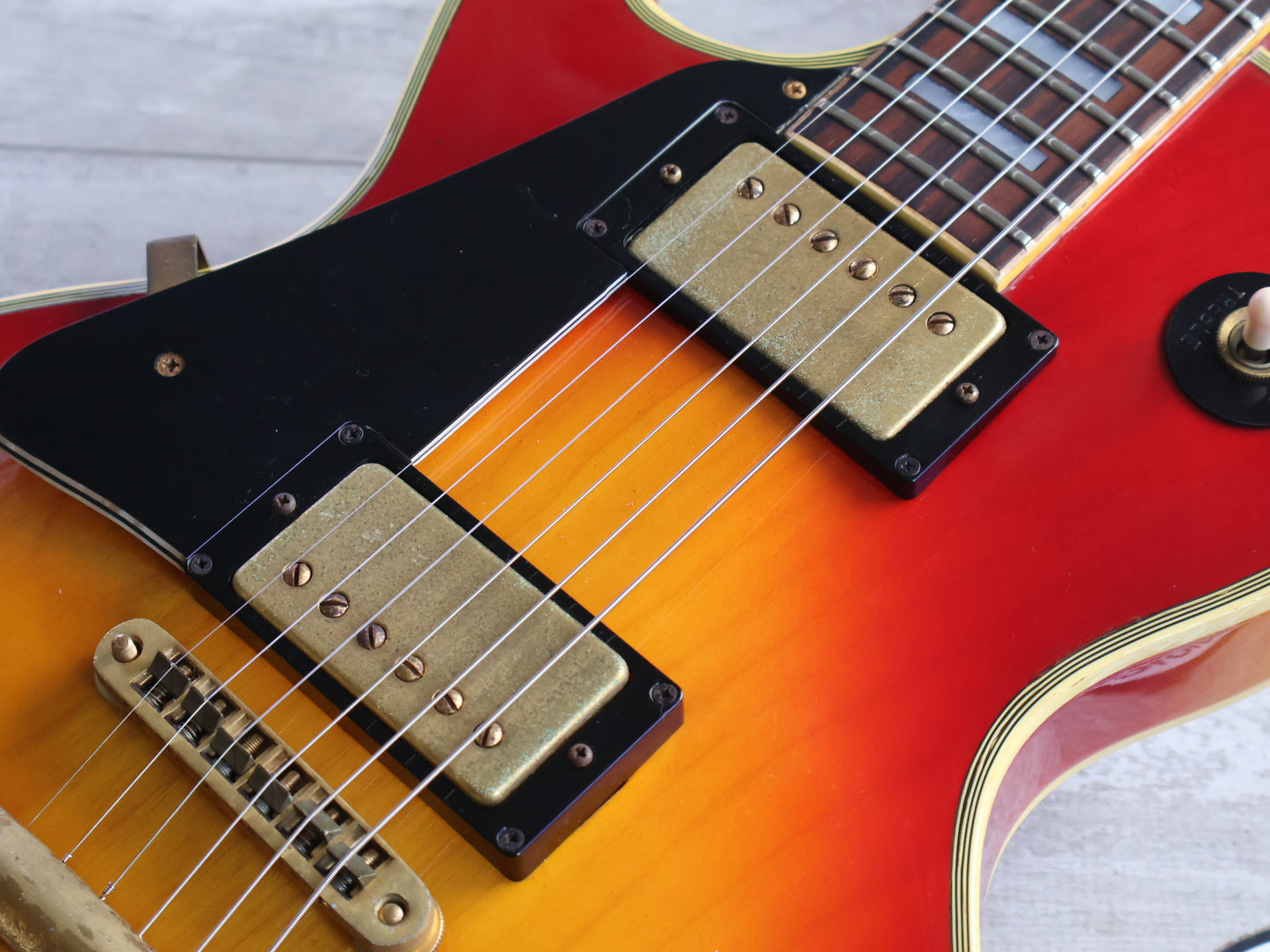 1977 Greco Japan EG-600R LH Left Handed Les Paul Custom (Cherry Sunburst)
