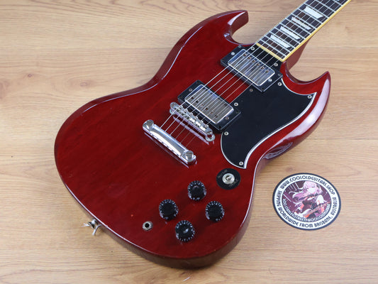 1990 Samick SG-7 Japanese Market SG Double Cutaway (Cherry Red)