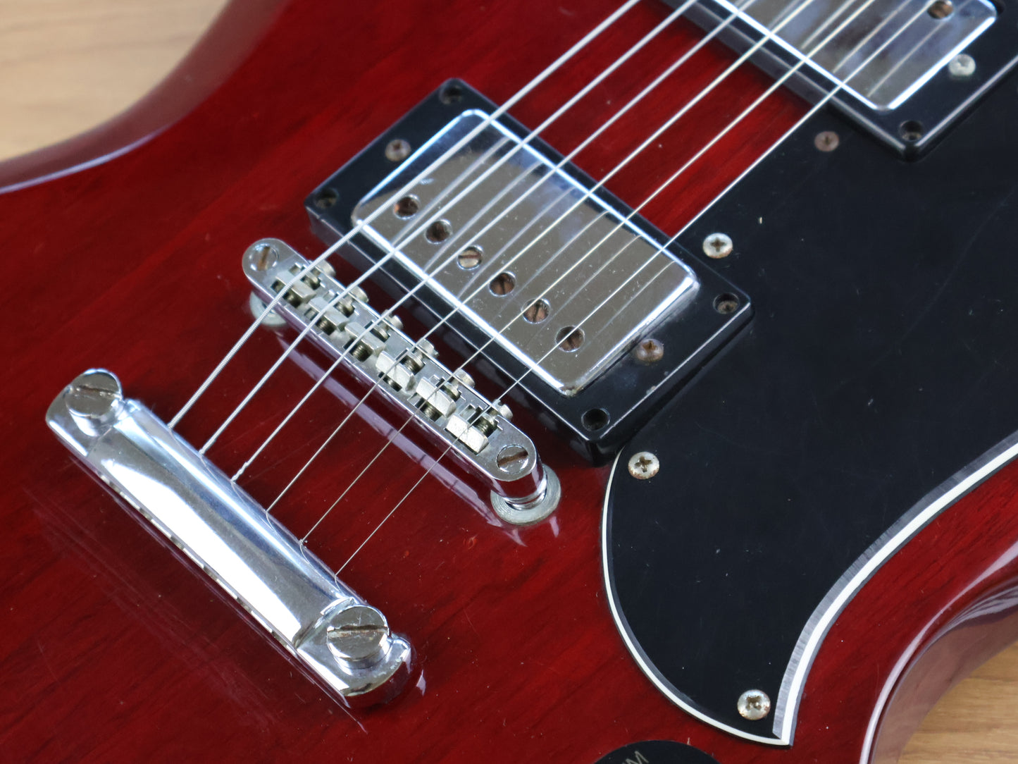 1990 Samick SG-7 Japanese Market SG Double Cutaway (Cherry Red)
