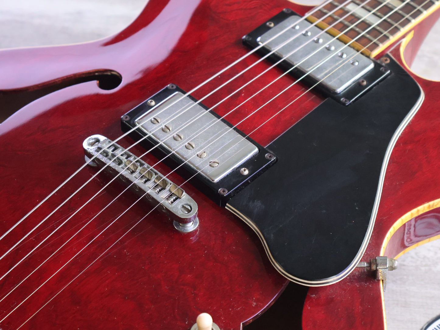 1977 Greco Japan SA-550R ES-335 Hollowbody Electric Guitar (Cherry Red)