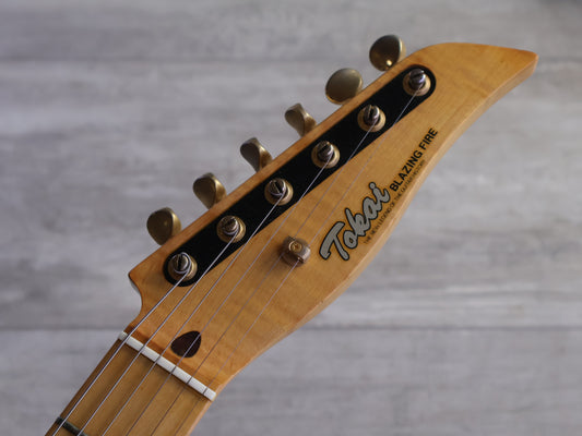 1980's Tokai Japan A-100S-GM Talbo Blazing Fire Cast Aluminium Guitar (Gold Metallic)