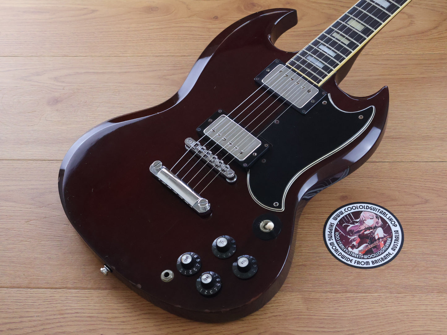 1981 Greco Japan SS-600 SG Double Cutaway (Worn Cherry)