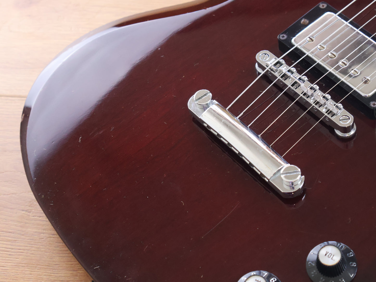 1981 Greco Japan SS-600 SG Double Cutaway (Worn Cherry)