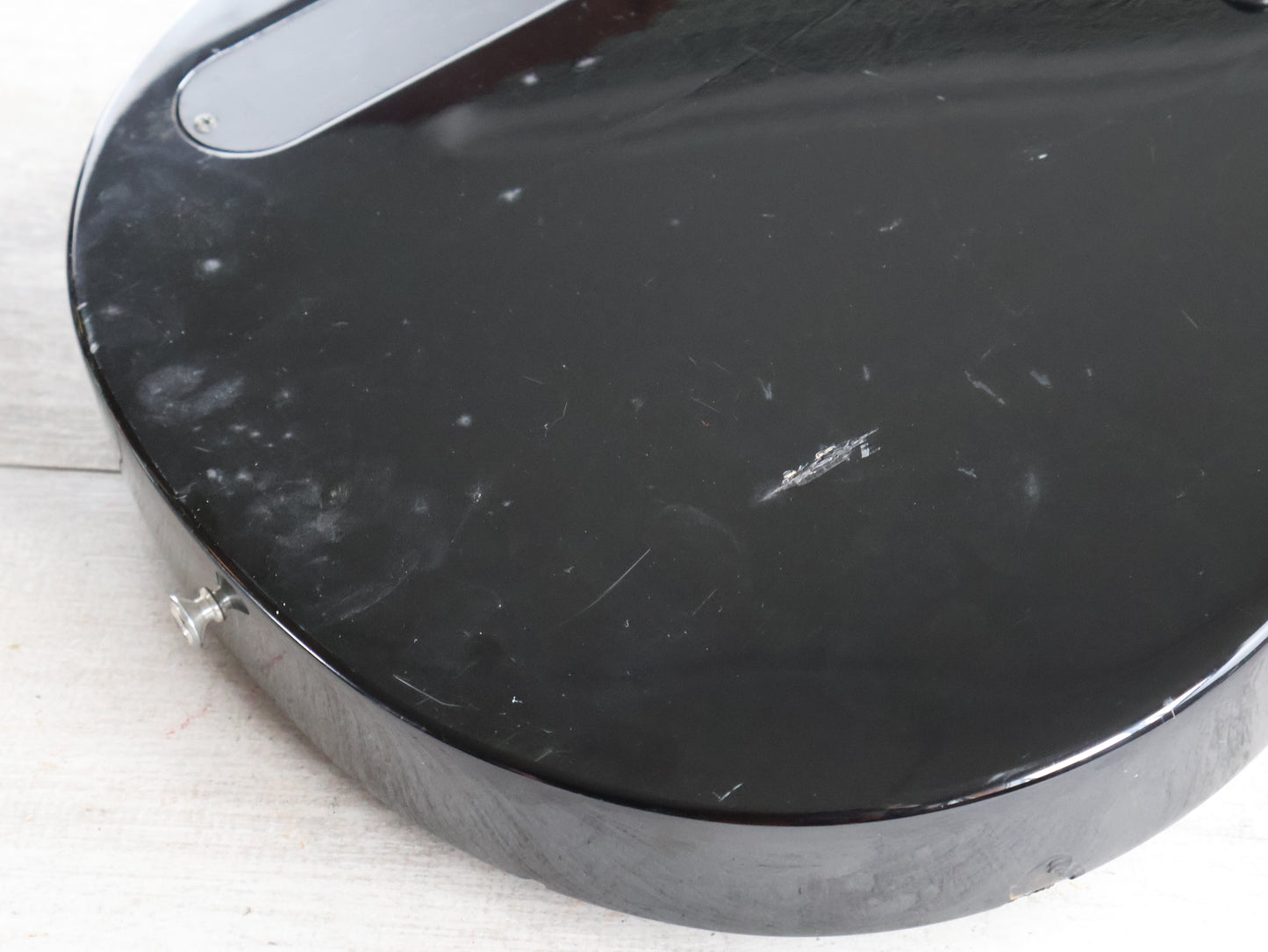 1990 Greco Japan TVB-45 Double Cutaway Medium Scale Les Paul Jr Bass (Black)