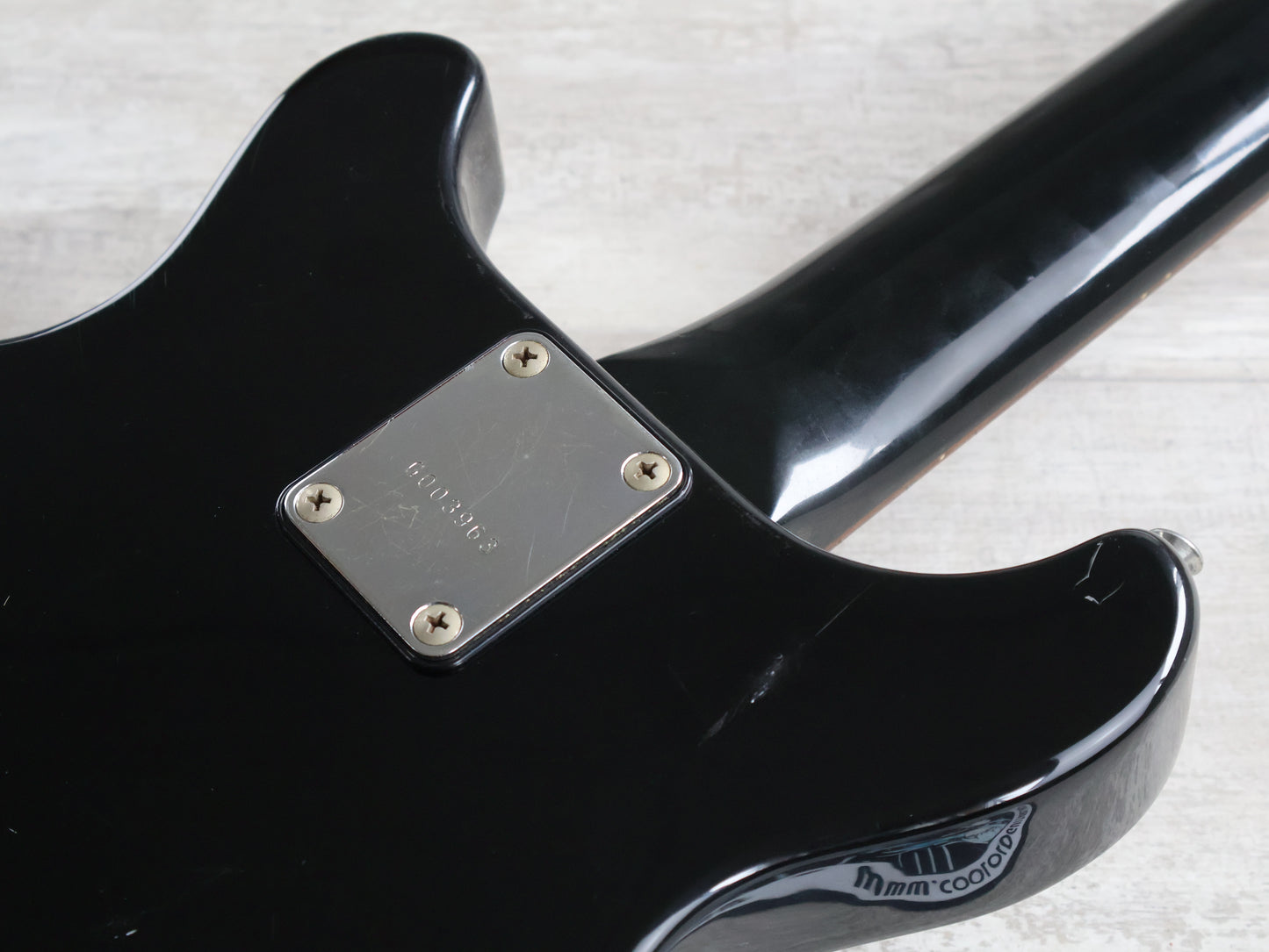 1990 Greco Japan TVB-45 Double Cutaway Medium Scale Les Paul Jr Bass (Black)