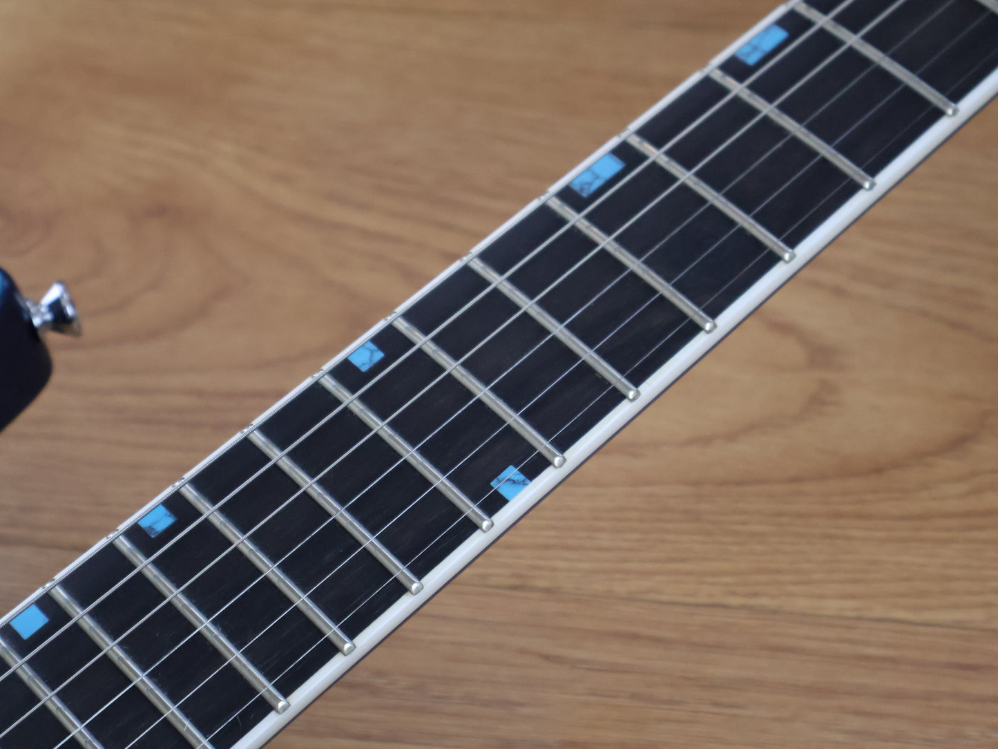 2021 Edwards E-HR-SNT/QM/BKP Horizon Neckthrough (Quilt Turquoise)