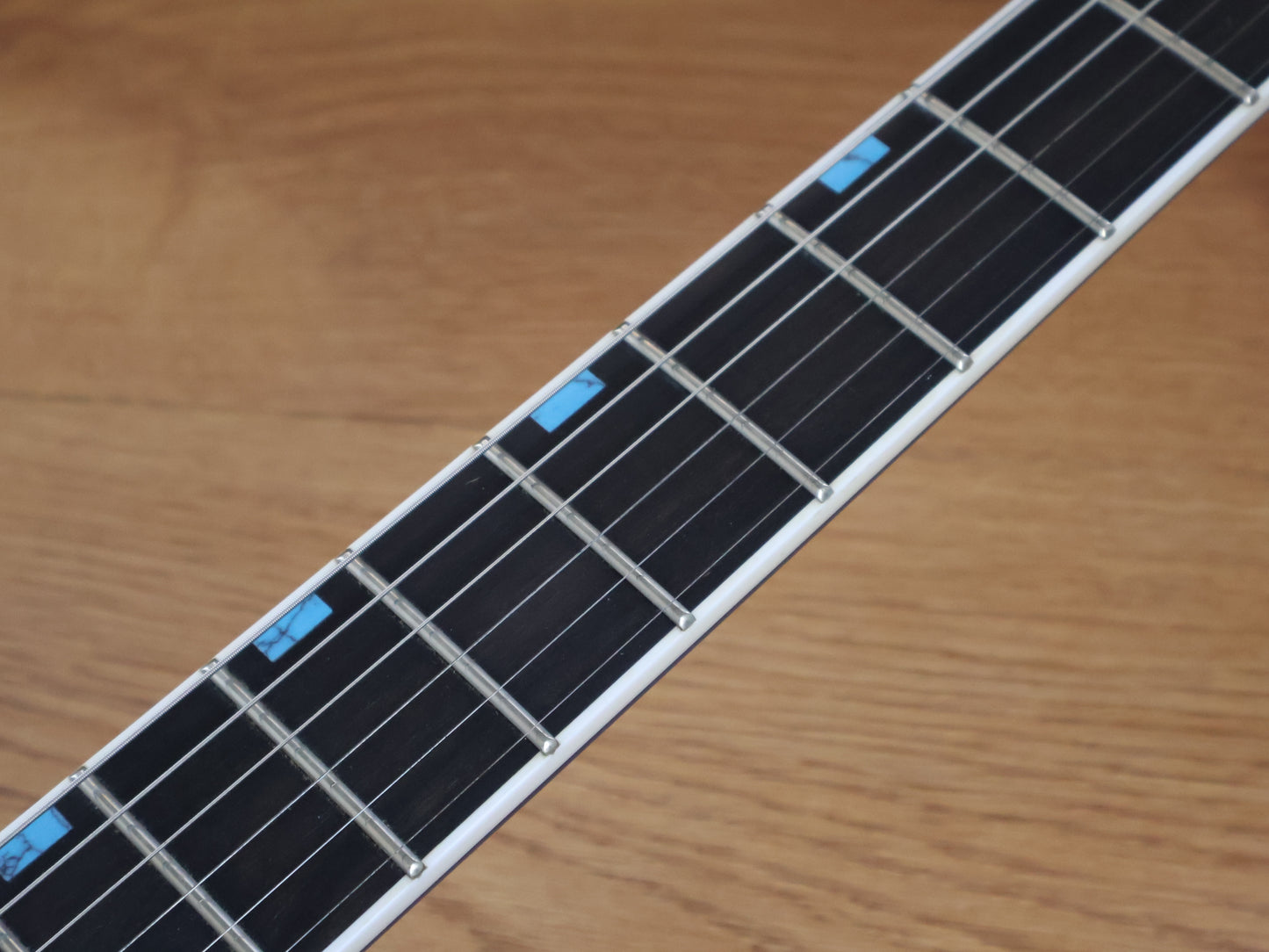 2021 Edwards E-HR-SNT/QM/BKP Horizon Neckthrough (Quilt Turquoise)