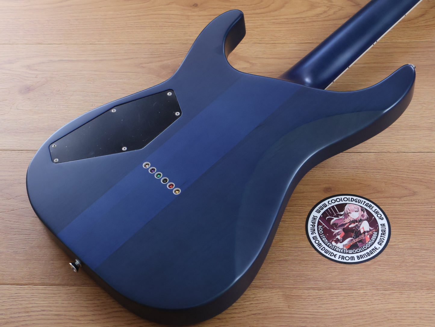 2021 Edwards E-HR-SNT/QM/BKP Horizon Neckthrough (Quilt Turquoise)