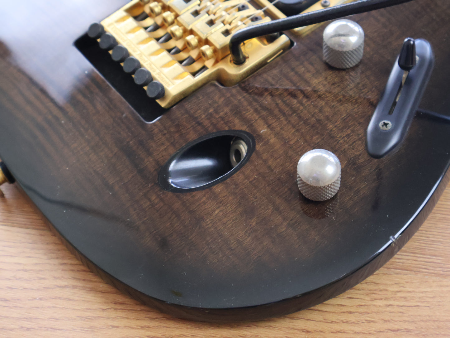 1996 Ibanez Japan S540FM SB S Series HSH Superstrat (Transparent Black Sunburst)