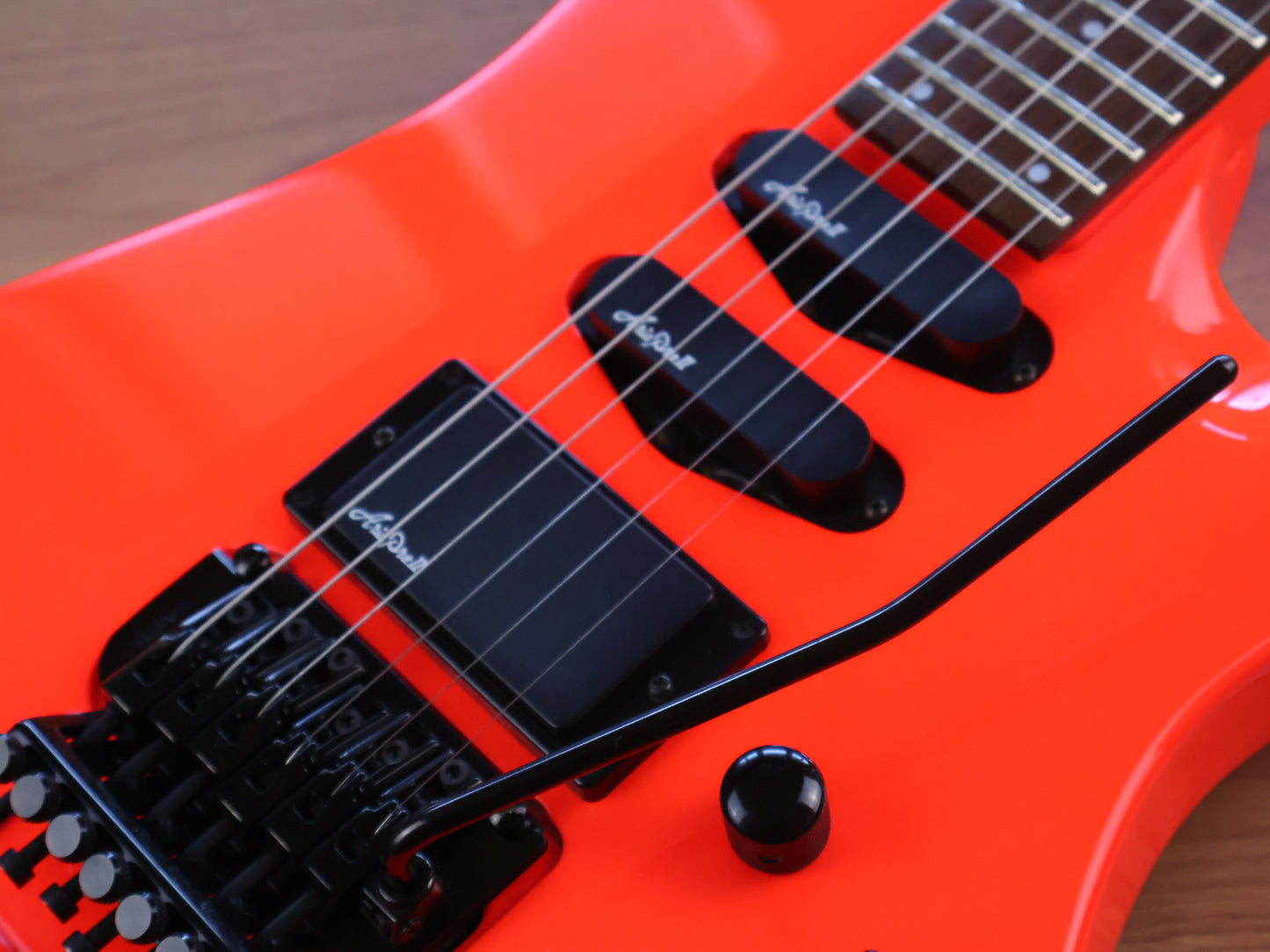 1989 Aria Pro II Magna Series MA-550 HSS Superstrat (Fluro Orange)