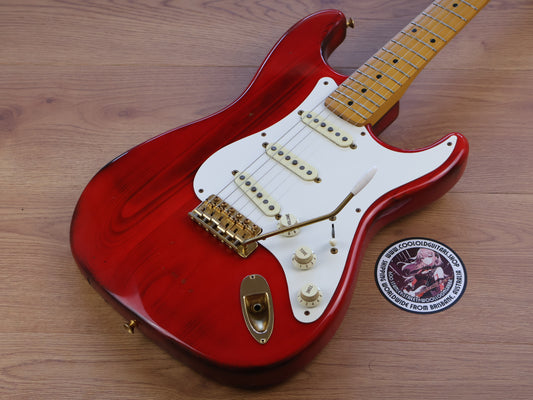 1993 Fender Japan ST57G-65 Custom Edition '57 Reissue Stratocaster (Charcoal Red)