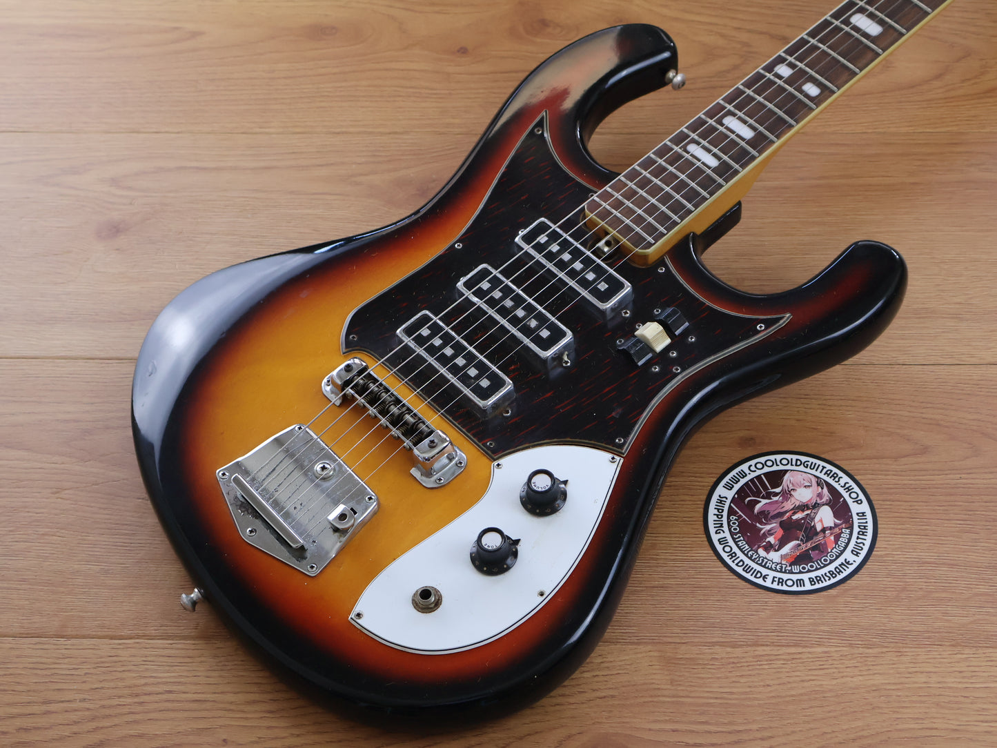 1960's Tempo (Kawai) Japanese Double Cutaway Solid Body (Sunburst)