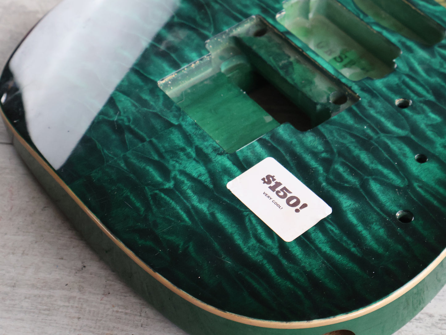 Unknown HSH Superstrat Body (Flame Top Green)