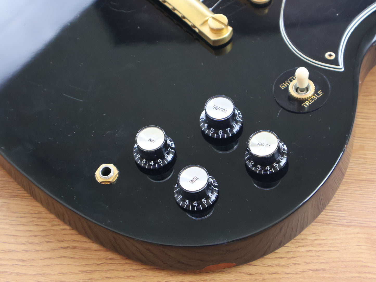 1989 Burny Japan RSG-70 '63 Reissue SG Custom "Black Beauty" (Black & Gold)