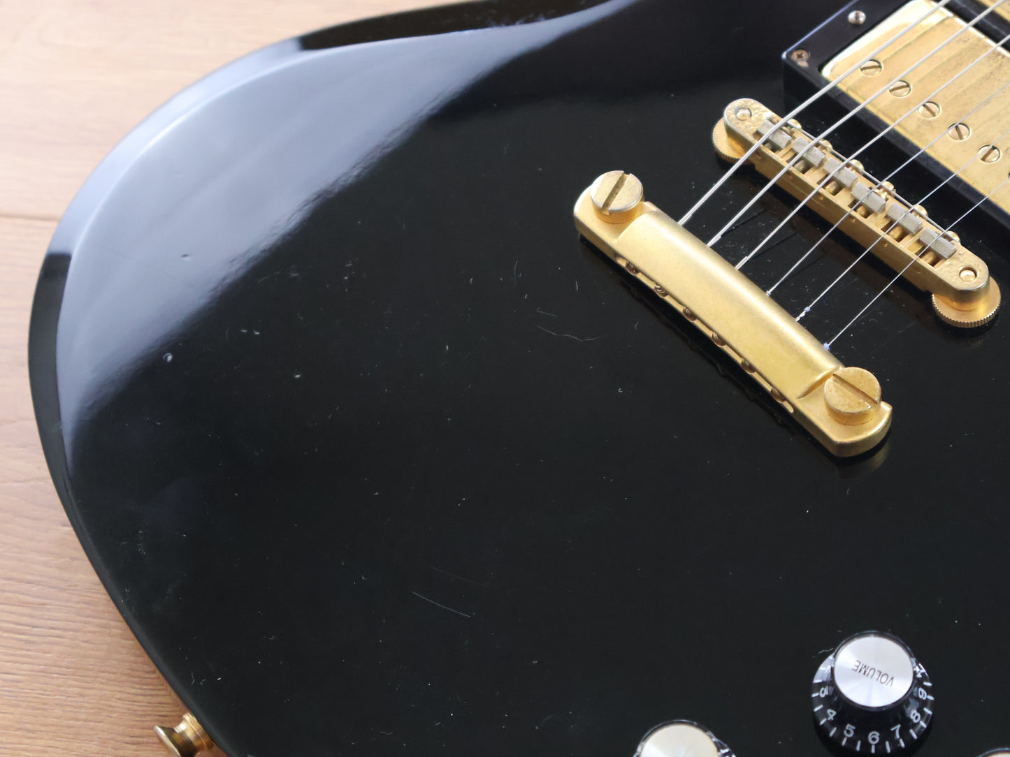 1989 Burny Japan RSG-70 '63 Reissue SG Custom "Black Beauty" (Black & Gold)