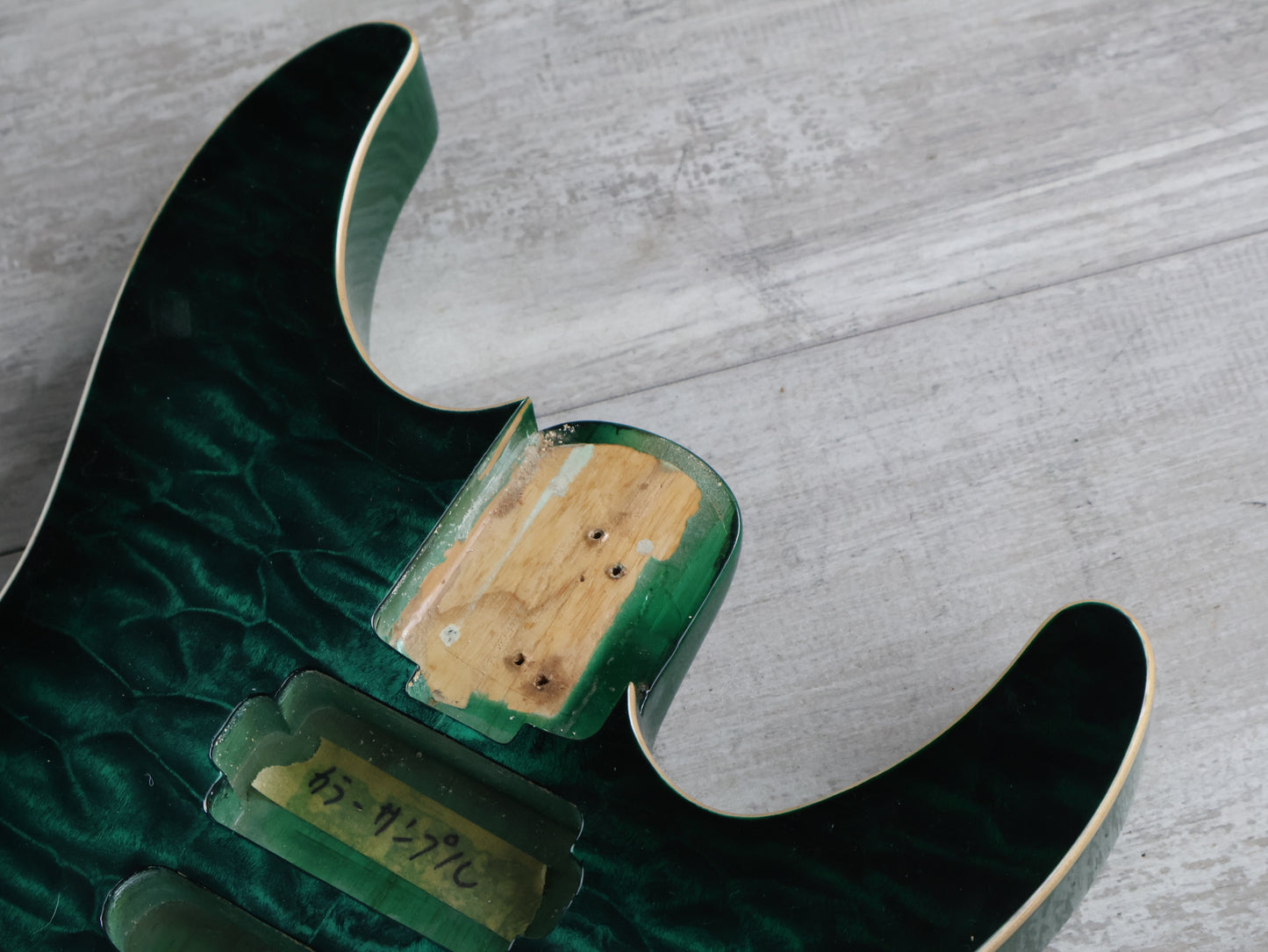 Unknown HSH Superstrat Body (Flame Top Green)