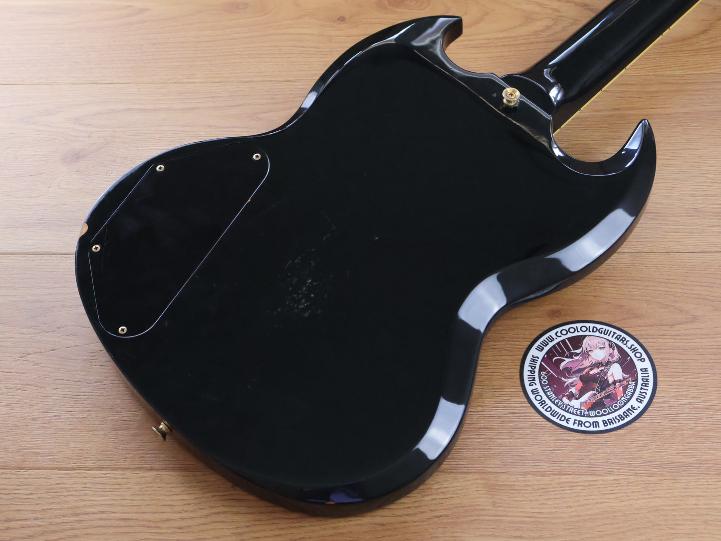 1989 Burny Japan RSG-70 '63 Reissue SG Custom "Black Beauty" (Black & Gold)