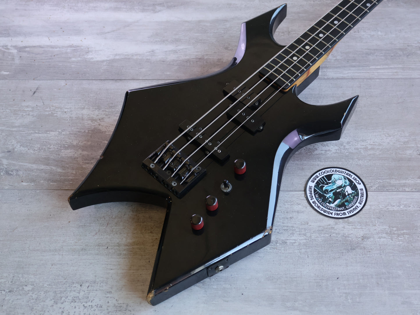 1988 BC Rich Japan "NJ Series' WB-2X Warlock Bass (Black)