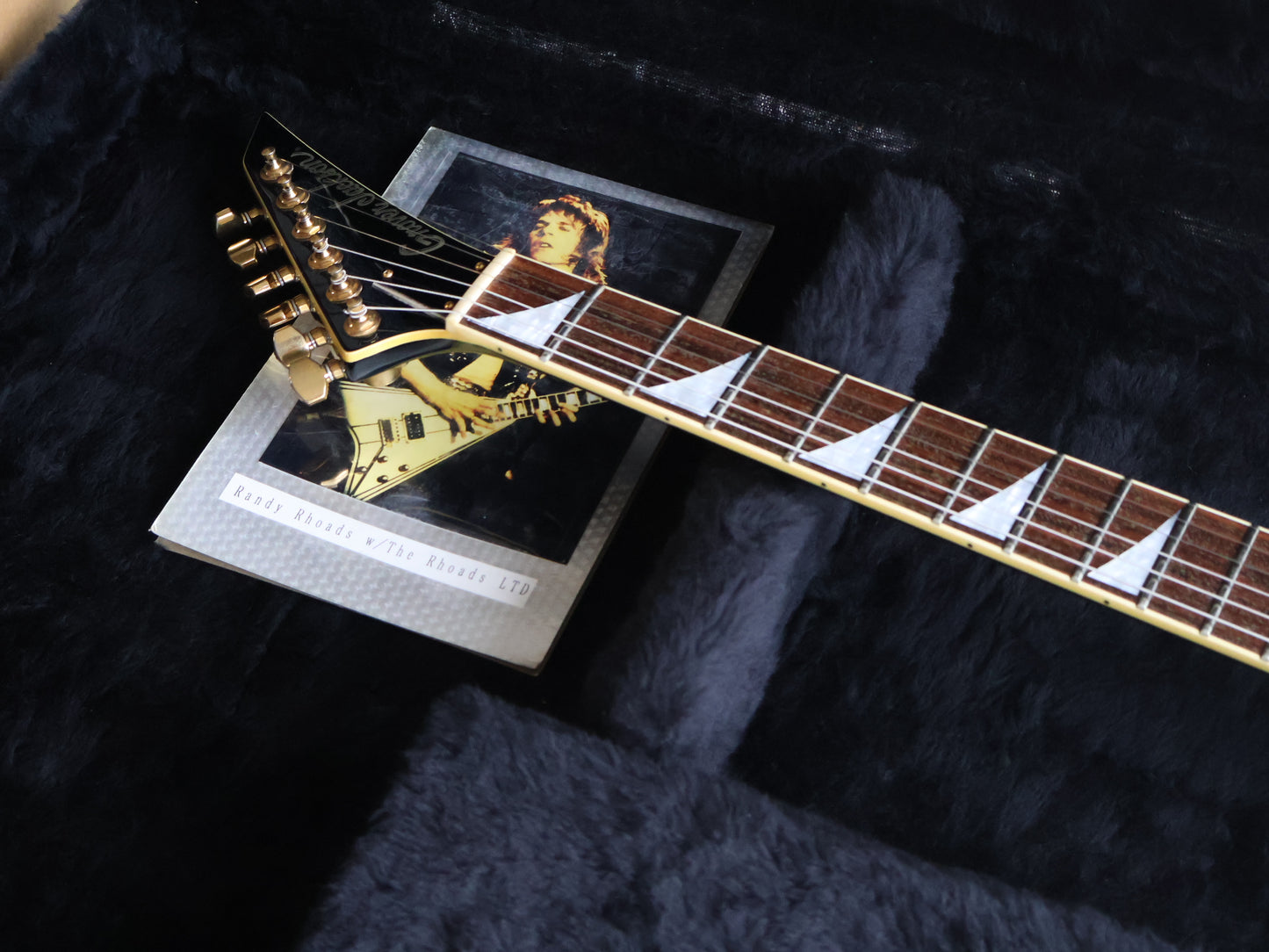 1996 Grover Jackson Japan Randy Rhoads Neckthrough Flying V w/EMG's (Black/Gold)
