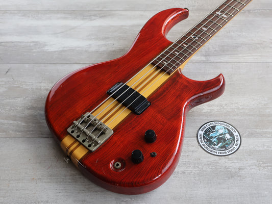 1981 Aria Pro II Japan SB-R60 Neckthrough Bass (Transparent Red)