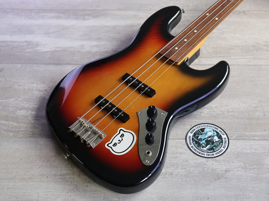 1993 Fender Japan JB62-FL '62 Reissue Jaco Fretless Jazz Bass (Sunburst)