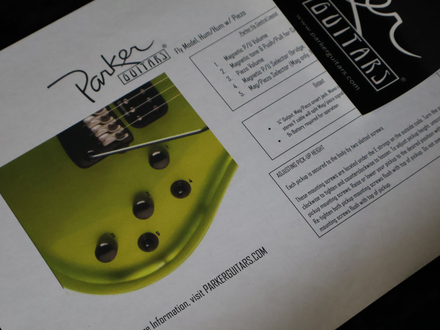 2015 Parker Fly Mojo Flame (Transparent Blue Burst)