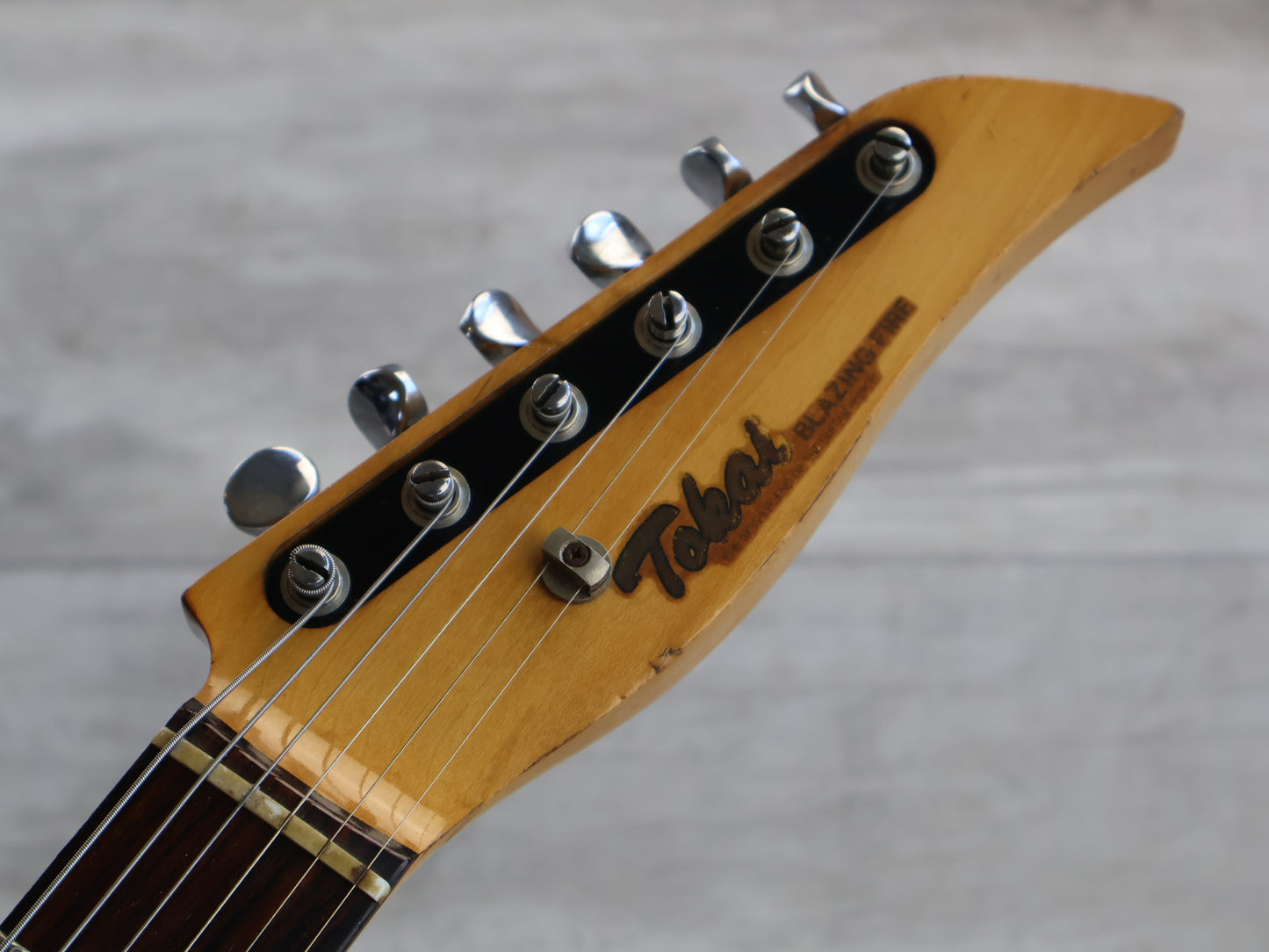 1983 Tokai Japan A-80D Talbo Blazing Fire Cast Aluminium Electric Guitar (Pearl White)