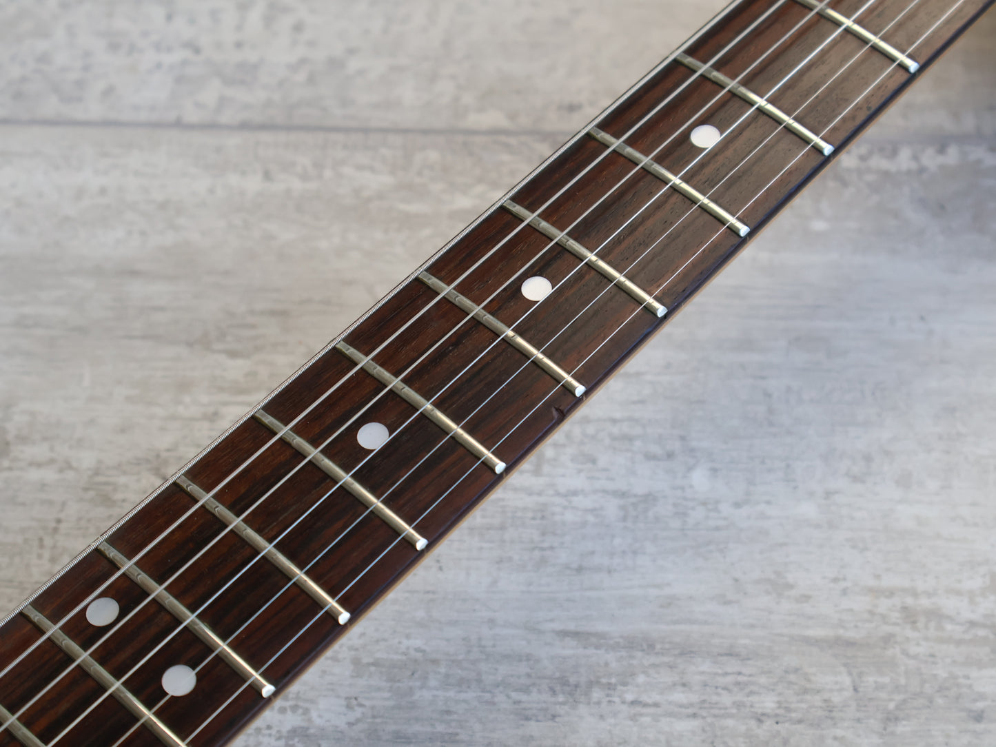 1983 Tokai Japan A-80D Talbo Blazing Fire Cast Aluminium Electric Guitar (Pearl White)