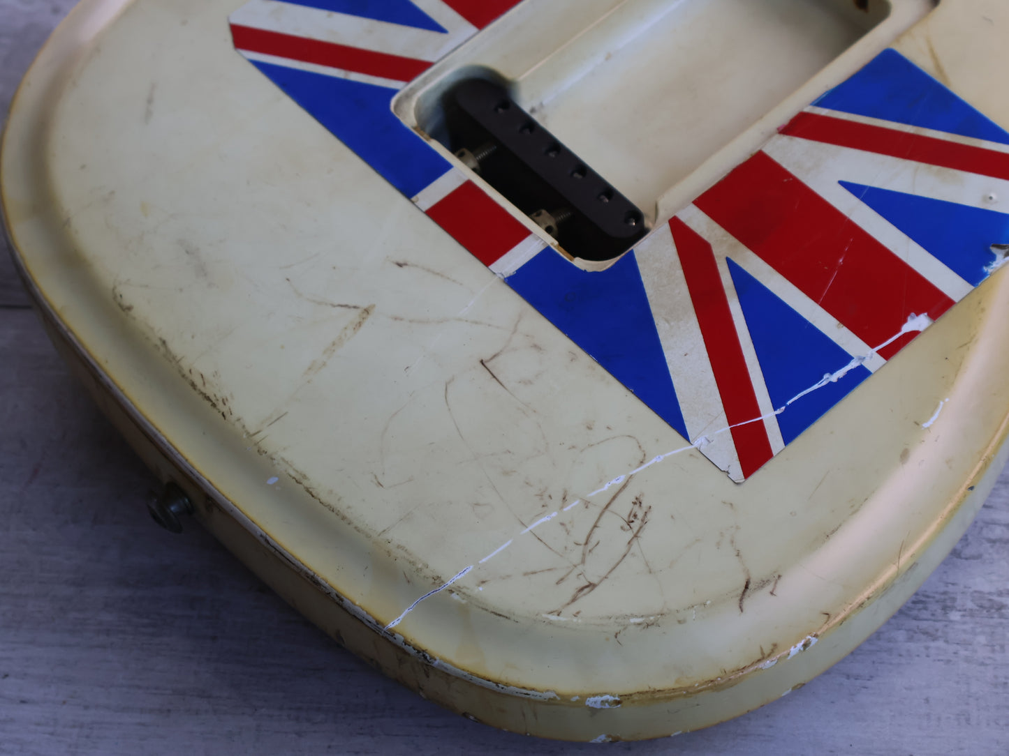 1983 Tokai Japan A-80D Talbo Blazing Fire Cast Aluminium Electric Guitar (Pearl White)