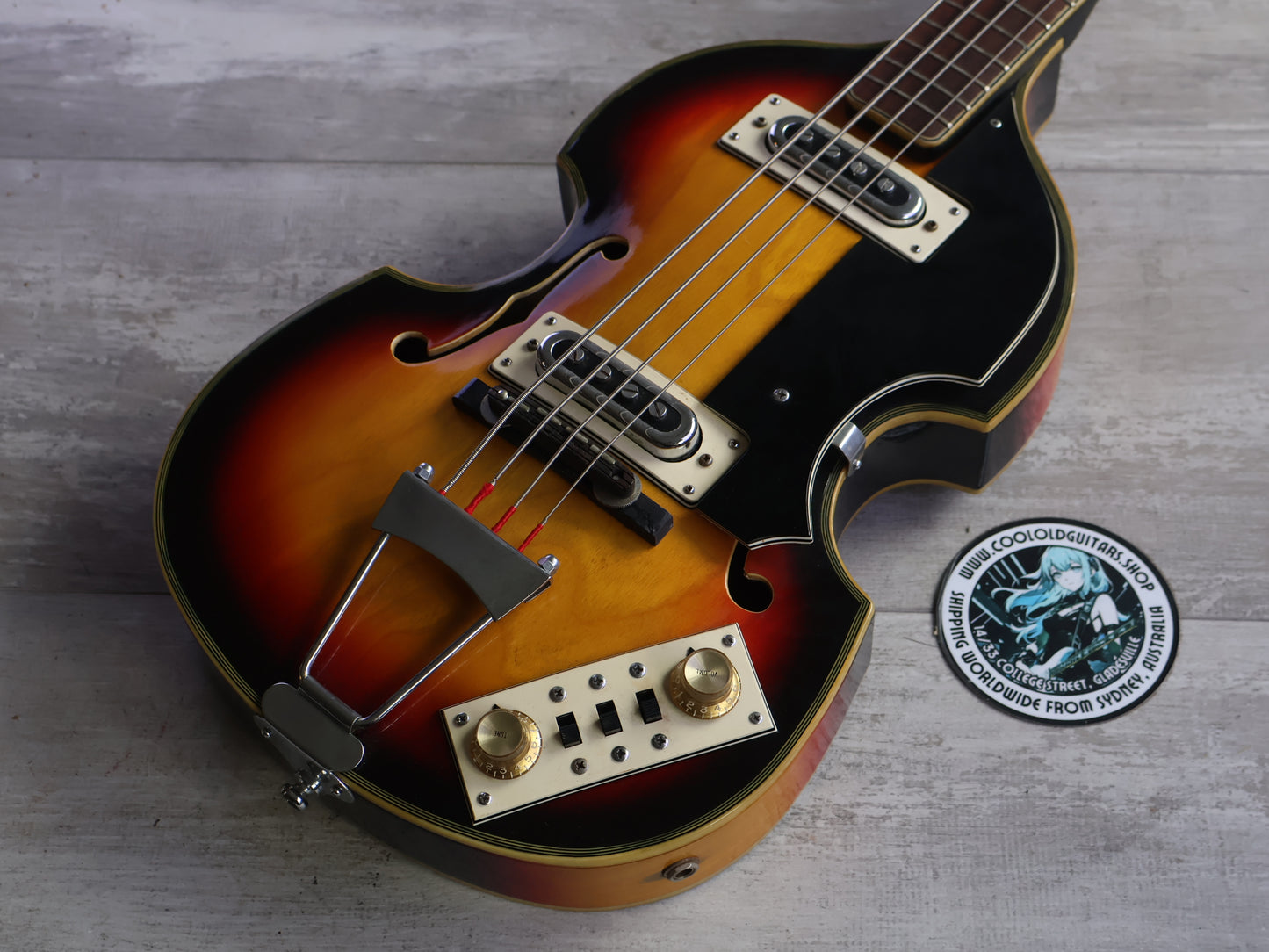 1960's Matsumoku Japan VB Series Violin Bass (Sunburst)