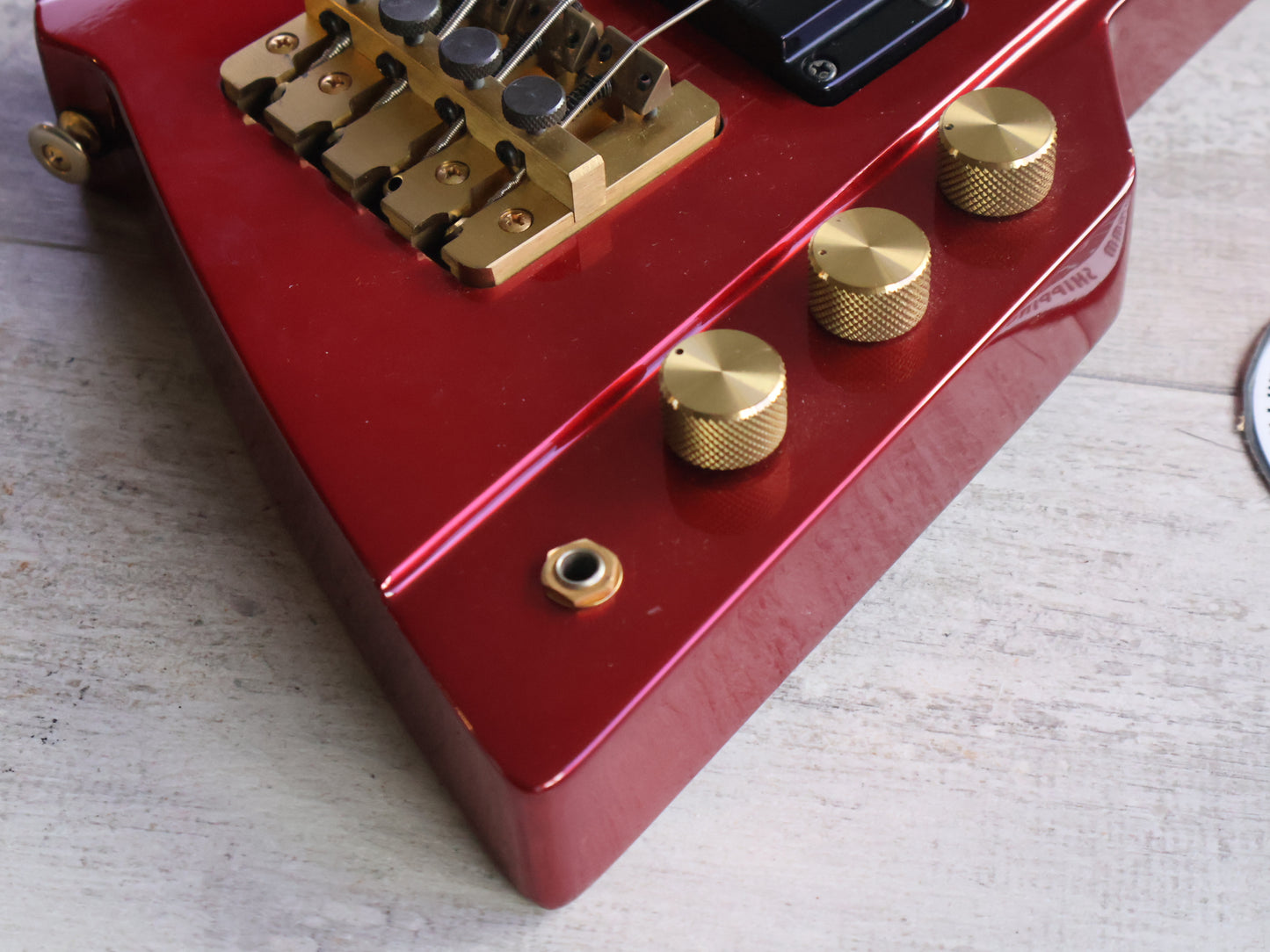 1983 Aria Pro II Japan WL Series "Wedge" Bass (Metallic Red)