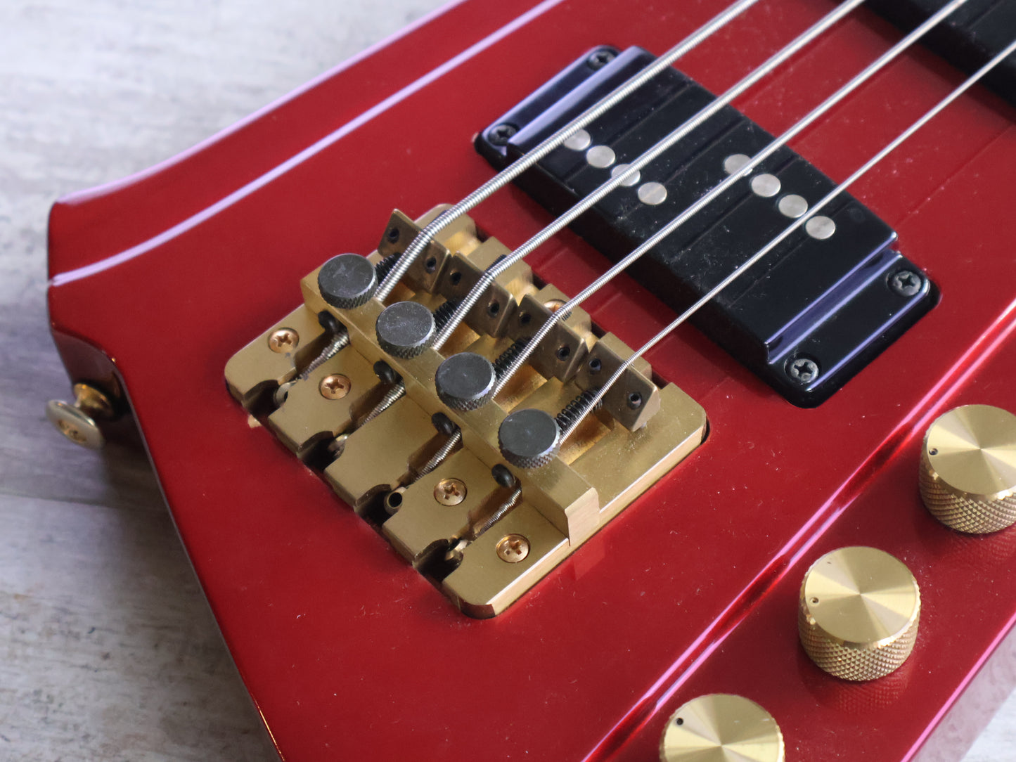1983 Aria Pro II Japan WL Series "Wedge" Bass (Metallic Red)