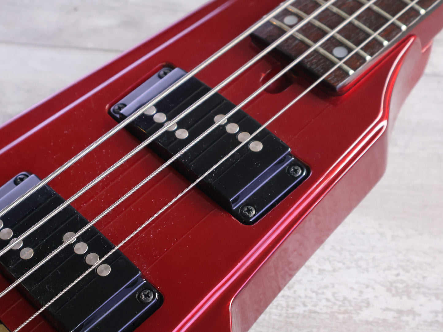 1983 Aria Pro II Japan WL Series "Wedge" Bass (Metallic Red)