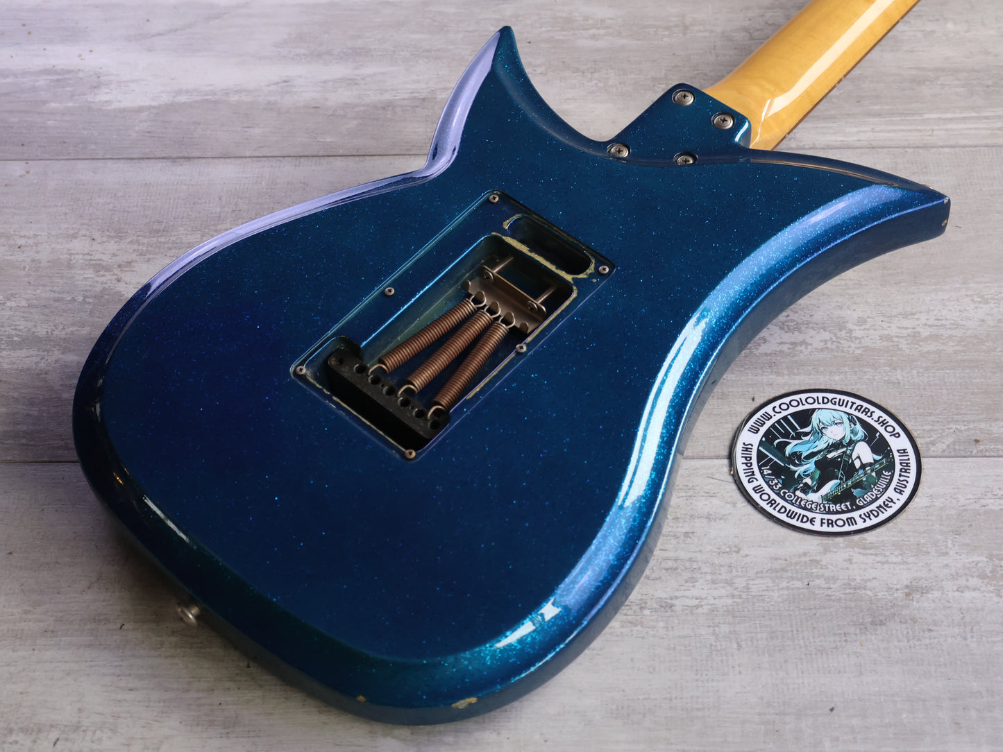 1980's Tokai Japan A-100S-BM Talbo Goldstar Sound Cast Aluminium Guitar (Blue Metallic)