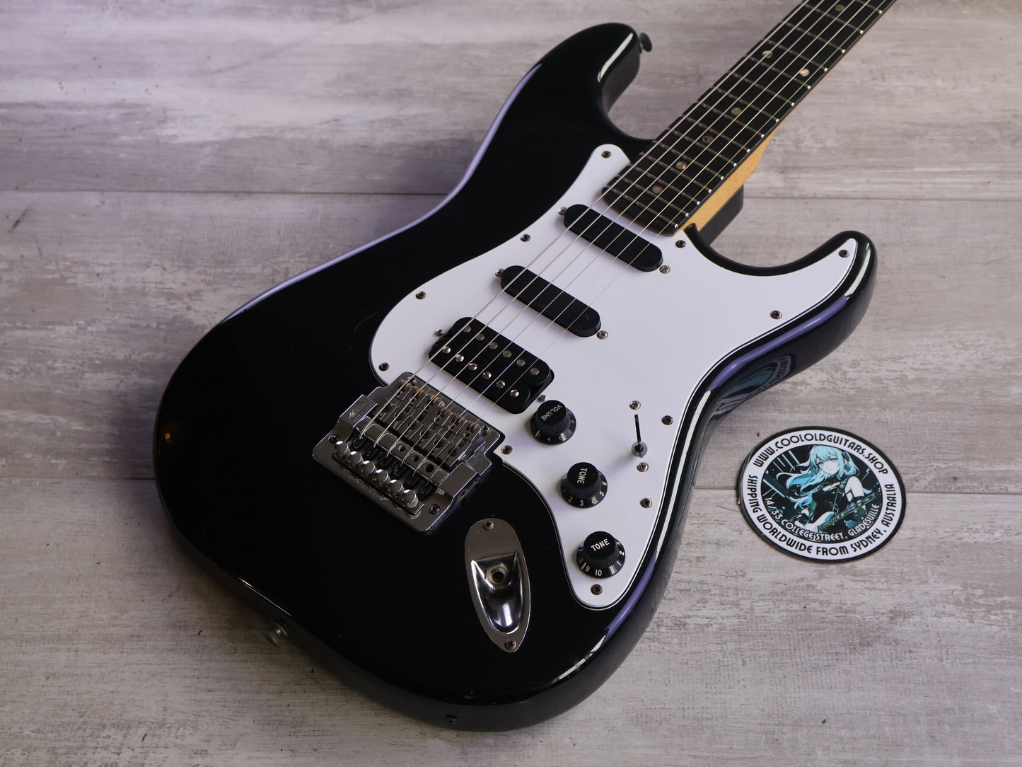 1980's Tokai? Stratocaster Style Guitar w/Kahler (Black)