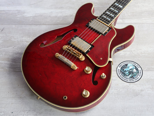 1988 Yamaha Japan SAS-I Semi Hollowbody Electric Guitar (See-Thru Red Sunburst)