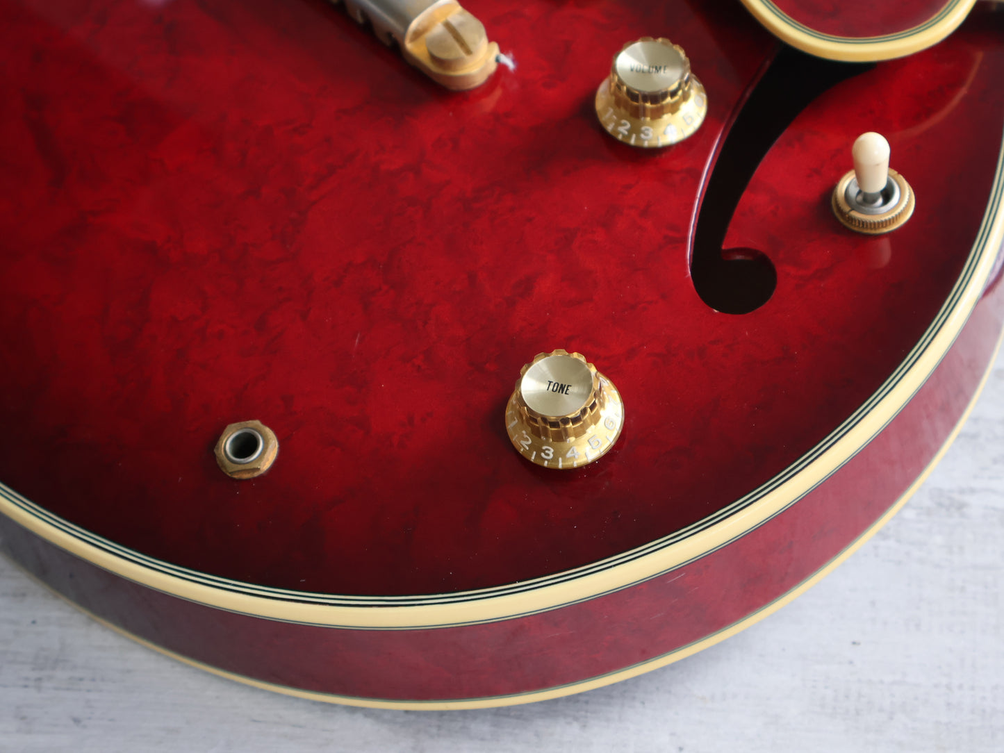 1988 Yamaha Japan SAS-I Semi Hollowbody Electric Guitar (See-Thru Red Sunburst)