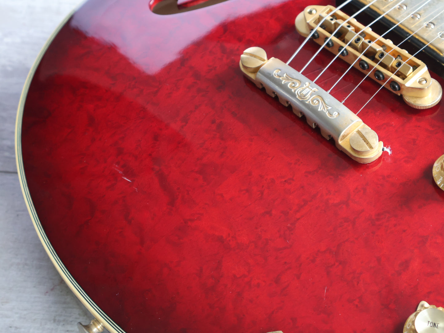 1988 Yamaha Japan SAS-I Semi Hollowbody Electric Guitar (See-Thru Red Sunburst)