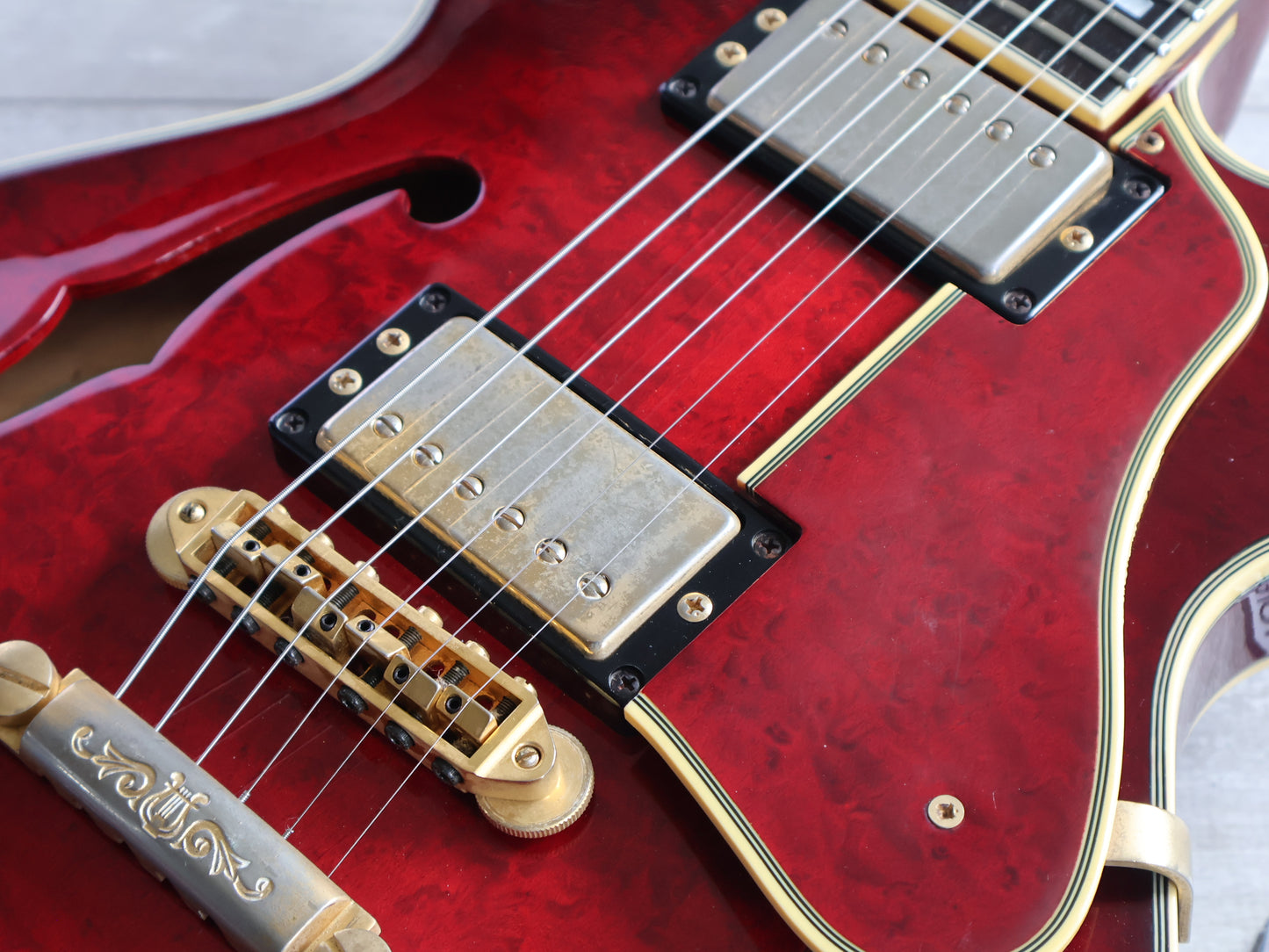 1988 Yamaha Japan SAS-I Semi Hollowbody Electric Guitar (See-Thru Red Sunburst)