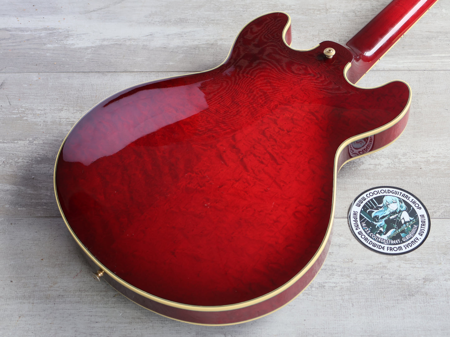 1988 Yamaha Japan SAS-I Semi Hollowbody Electric Guitar (See-Thru Red Sunburst)