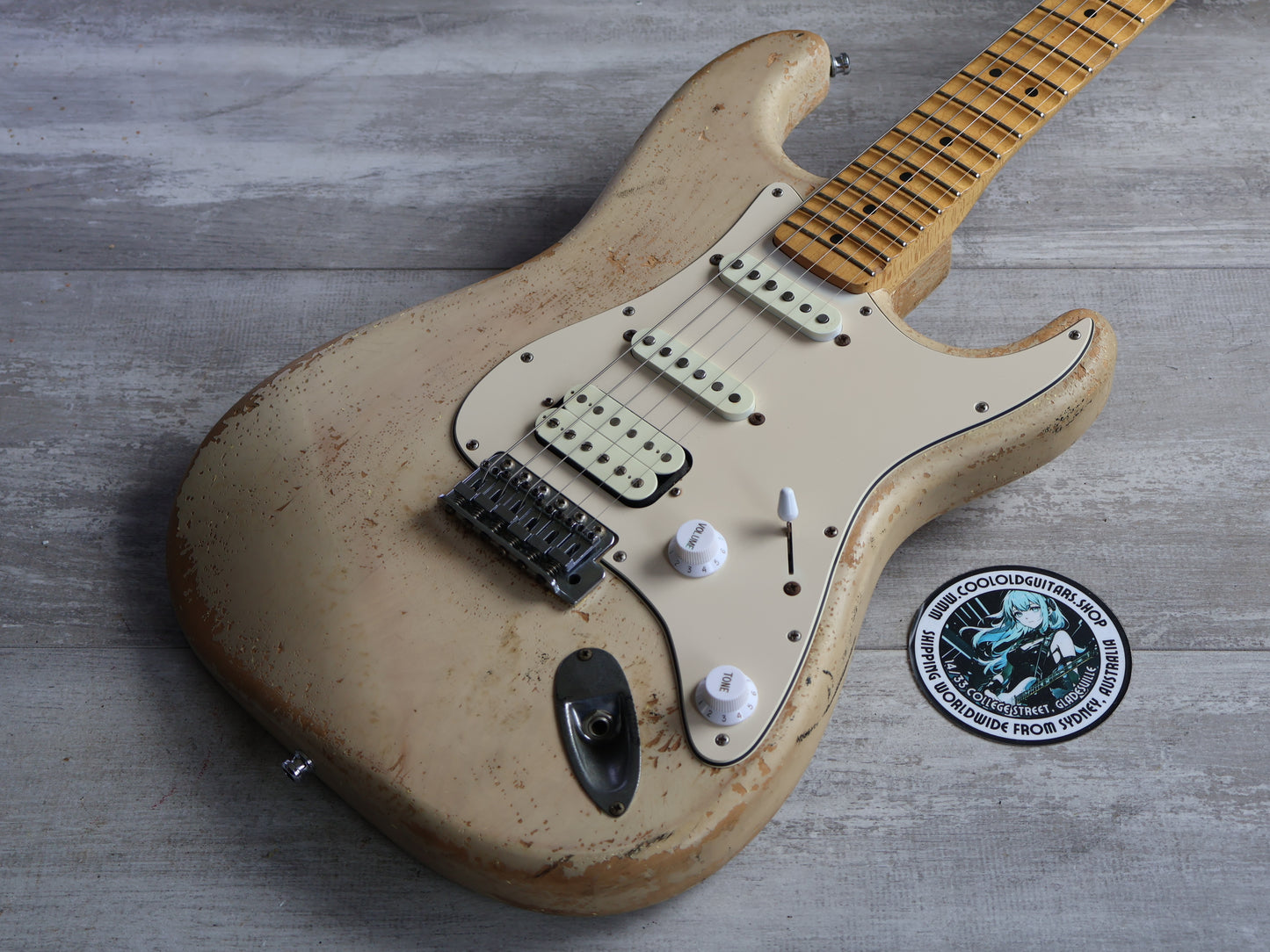 1990 Fender Japan ST72-860DSC Scalloped Yngwie Malmsteen Stratocaster (Relic White)