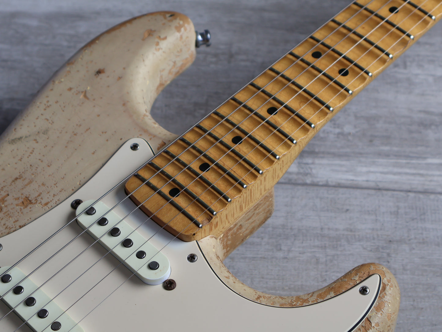 1990 Fender Japan ST72-860DSC Scalloped Yngwie Malmsteen Stratocaster (Relic White)