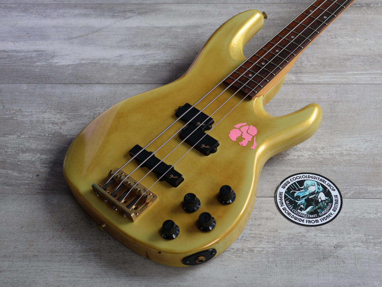 1989 Fender Japan PJR65 Jazz Bass Special PJ Active Contemporary Bass (Aged White)